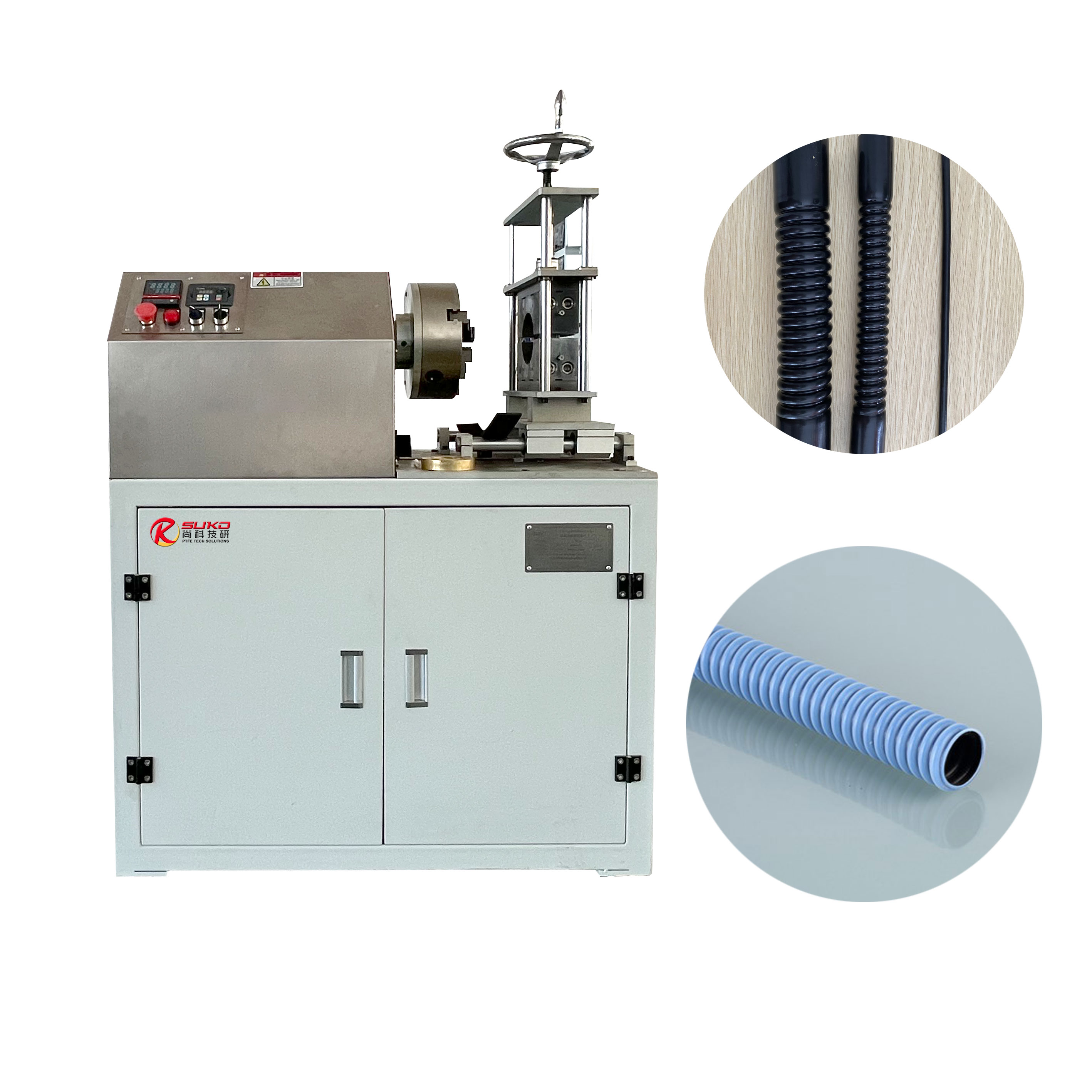 PTFE Plastic Corrugated Pipe Machine